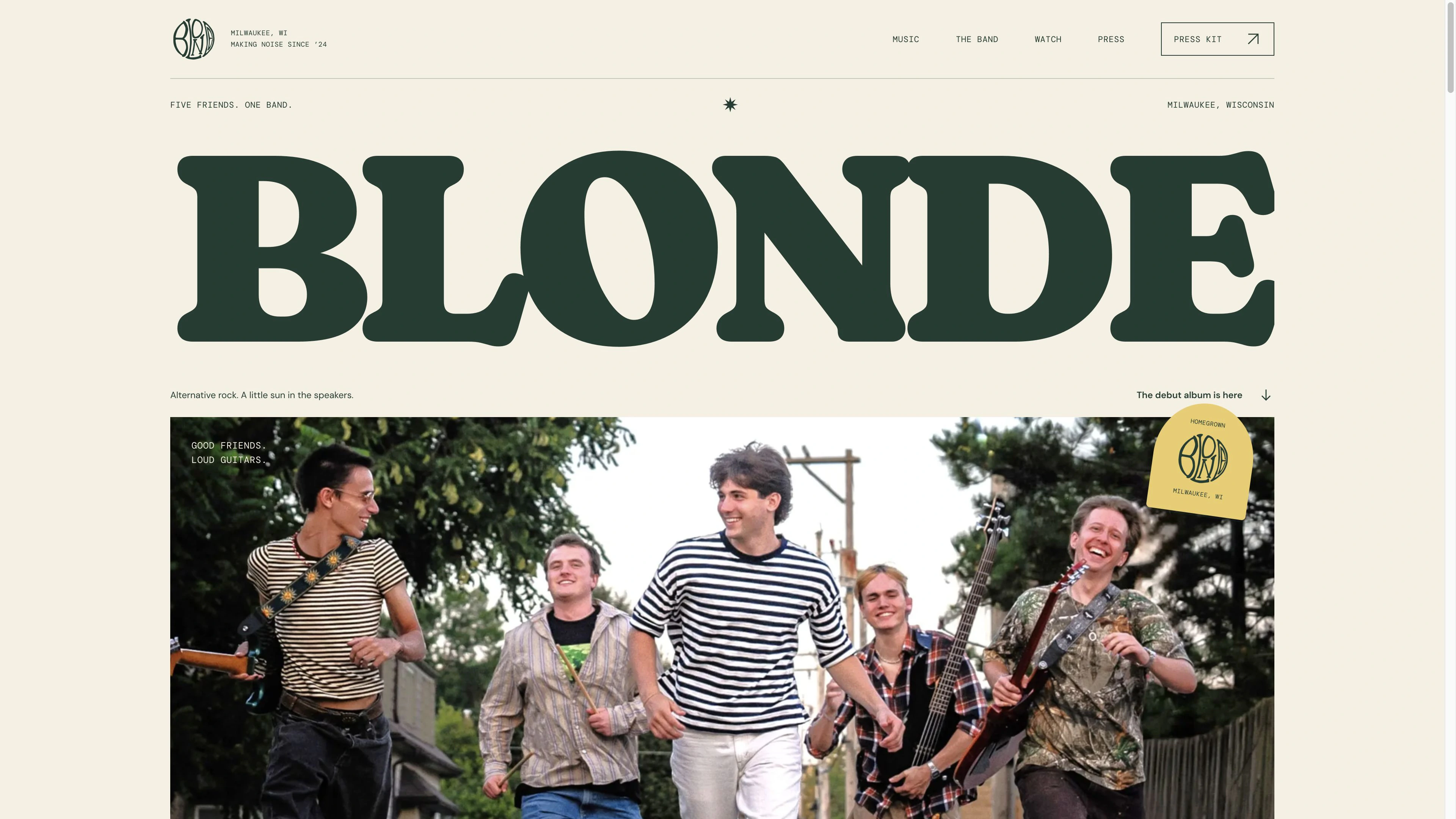 Blonde homepage